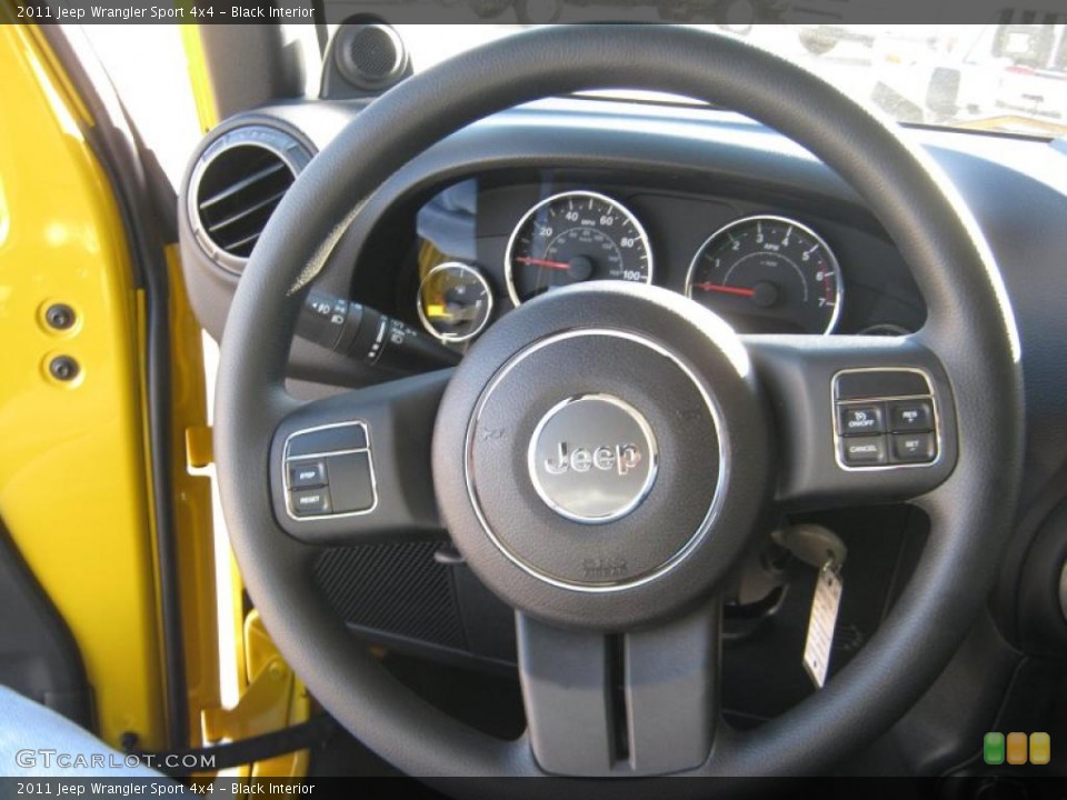Black Interior Steering Wheel for the 2011 Jeep Wrangler Sport 4x4 #39011011