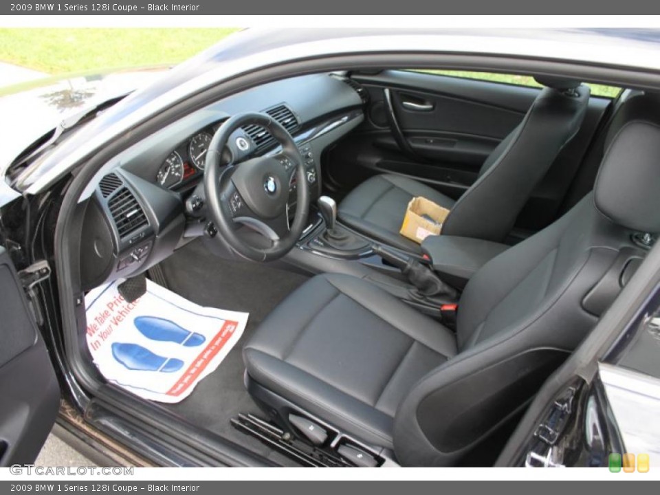 Black Interior Prime Interior for the 2009 BMW 1 Series 128i Coupe #39012295