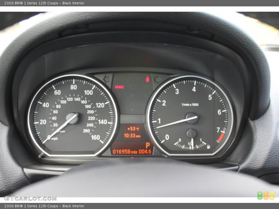 Black Interior Gauges for the 2009 BMW 1 Series 128i Coupe #39012455