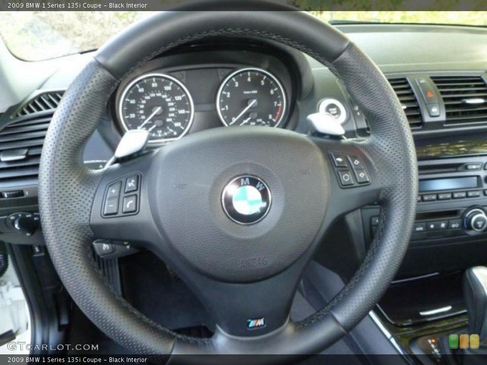 Black Interior Steering Wheel for the 2009 BMW 1 Series 135i Coupe #39013303