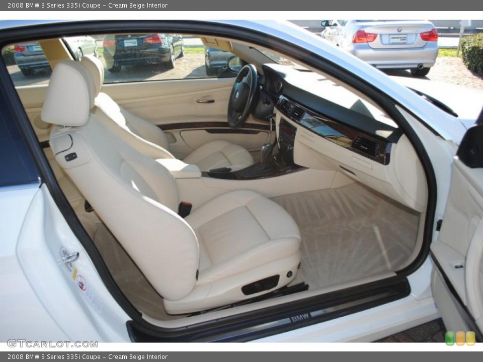 Cream Beige Interior Photo for the 2008 BMW 3 Series 335i Coupe #39014515