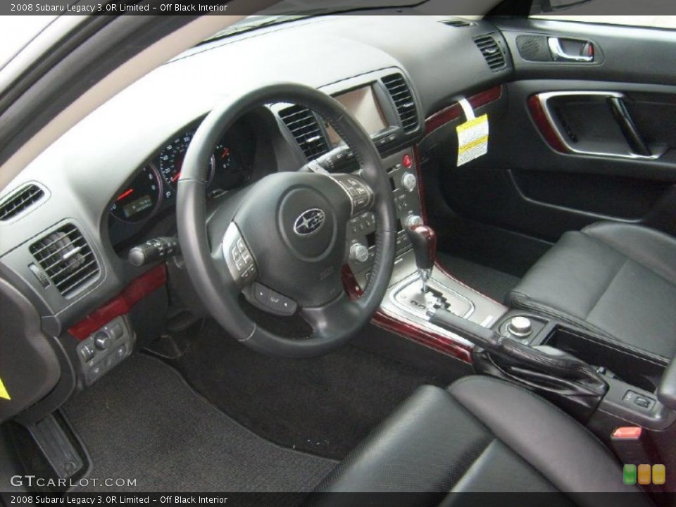 Off Black 2008 Subaru Legacy Interiors