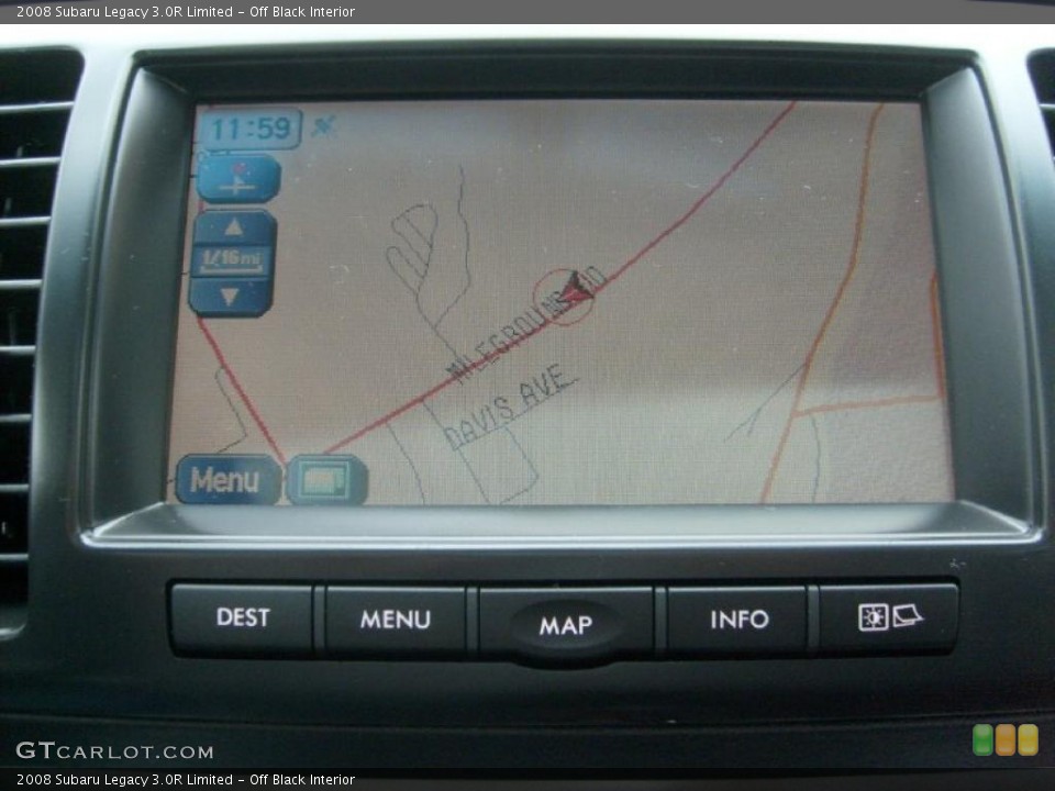 Off Black Interior Navigation for the 2008 Subaru Legacy 3.0R Limited #39018199