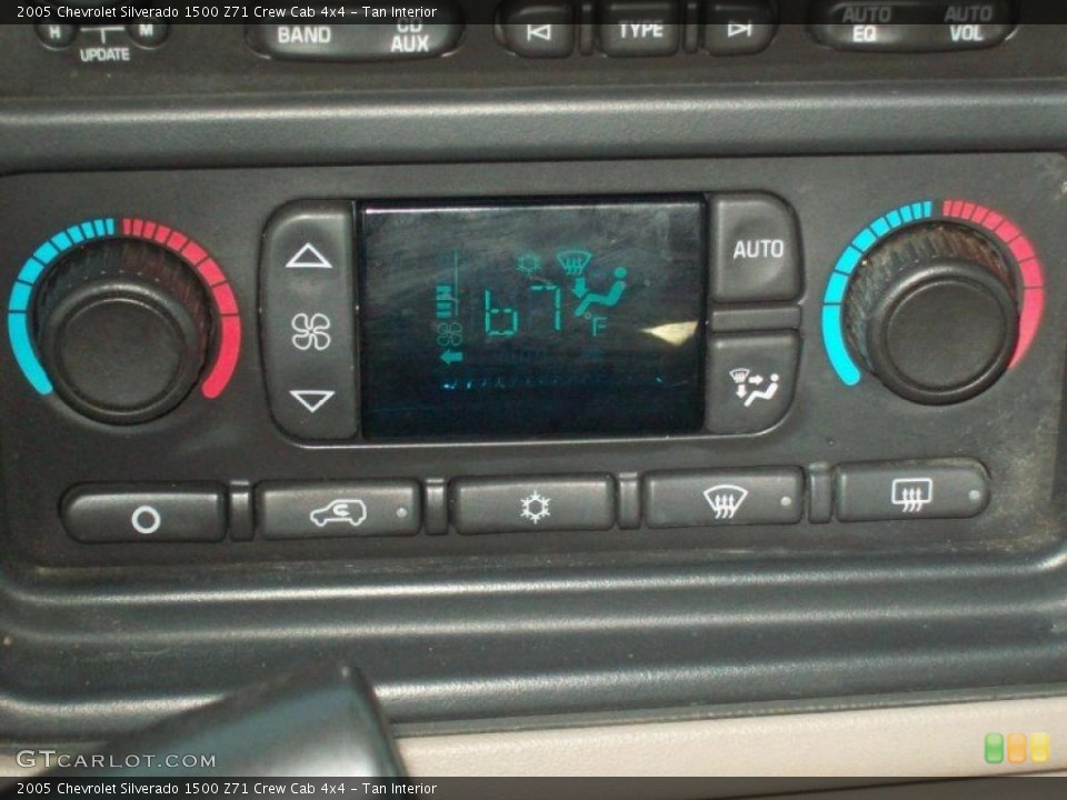 Tan Interior Controls for the 2005 Chevrolet Silverado 1500 Z71 Crew Cab 4x4 #39018611