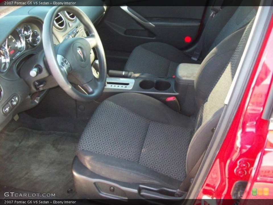 Ebony Interior Photo for the 2007 Pontiac G6 V6 Sedan #39019099