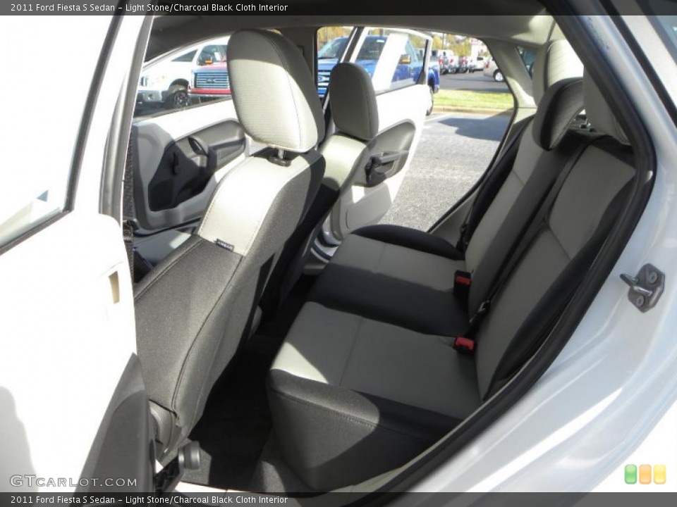 Light Stone/Charcoal Black Cloth Interior Photo for the 2011 Ford Fiesta S Sedan #39021135
