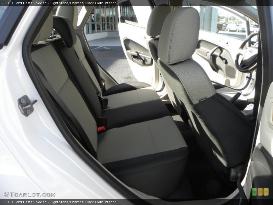 Light Stone/Charcoal Black Cloth Interior Photo for the 2011 Ford Fiesta S Sedan #39021155
