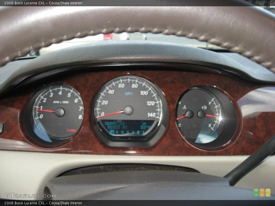 Cocoa/Shale Interior Gauges for the 2008 Buick Lucerne CXL #39022703