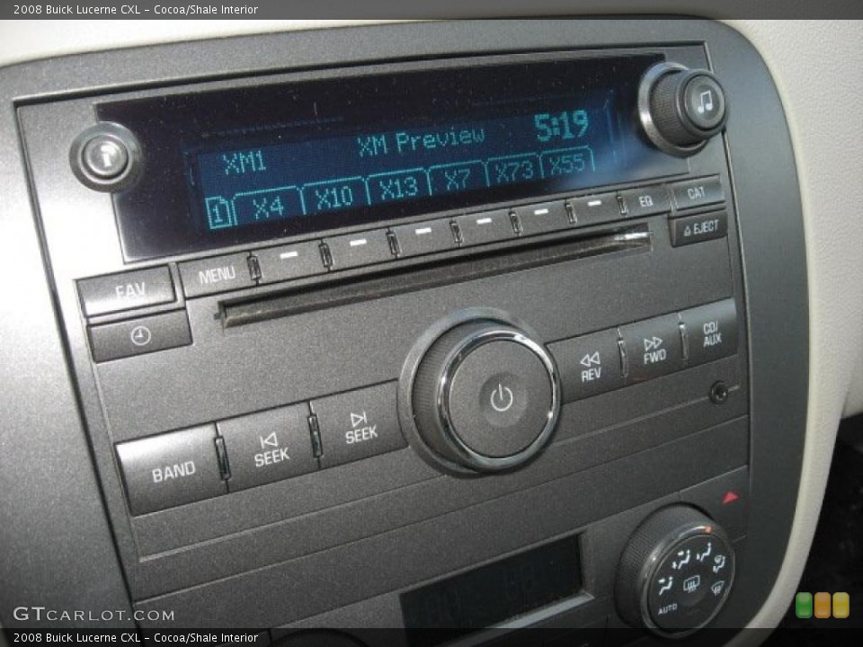 Cocoa/Shale Interior Controls for the 2008 Buick Lucerne CXL #39022719