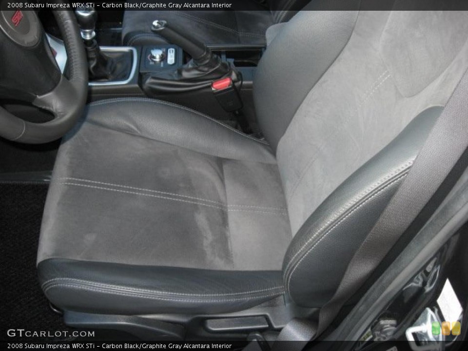 Carbon Black/Graphite Gray Alcantara Interior Photo for the 2008 Subaru Impreza WRX STi #39024031
