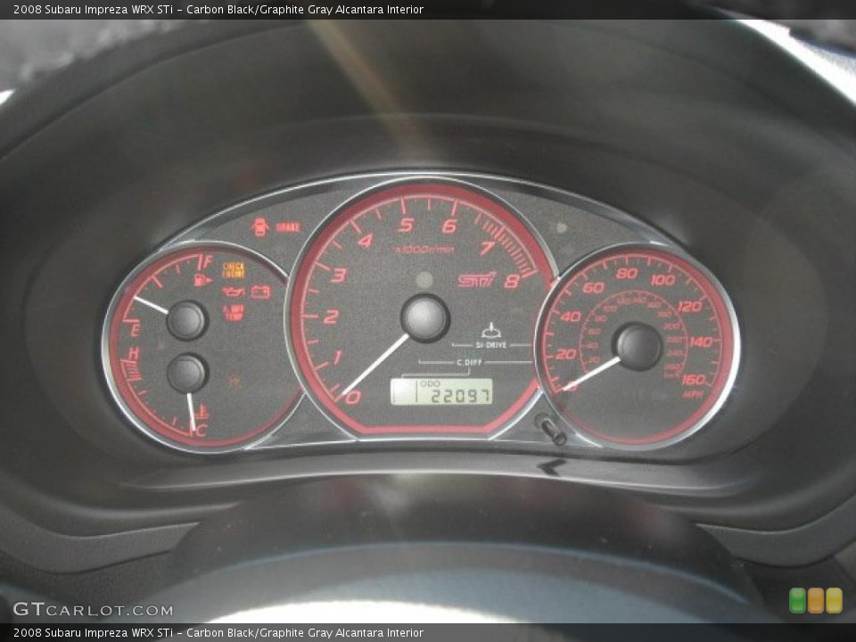 Carbon Black/Graphite Gray Alcantara Interior Gauges for the 2008 Subaru Impreza WRX STi #39024063