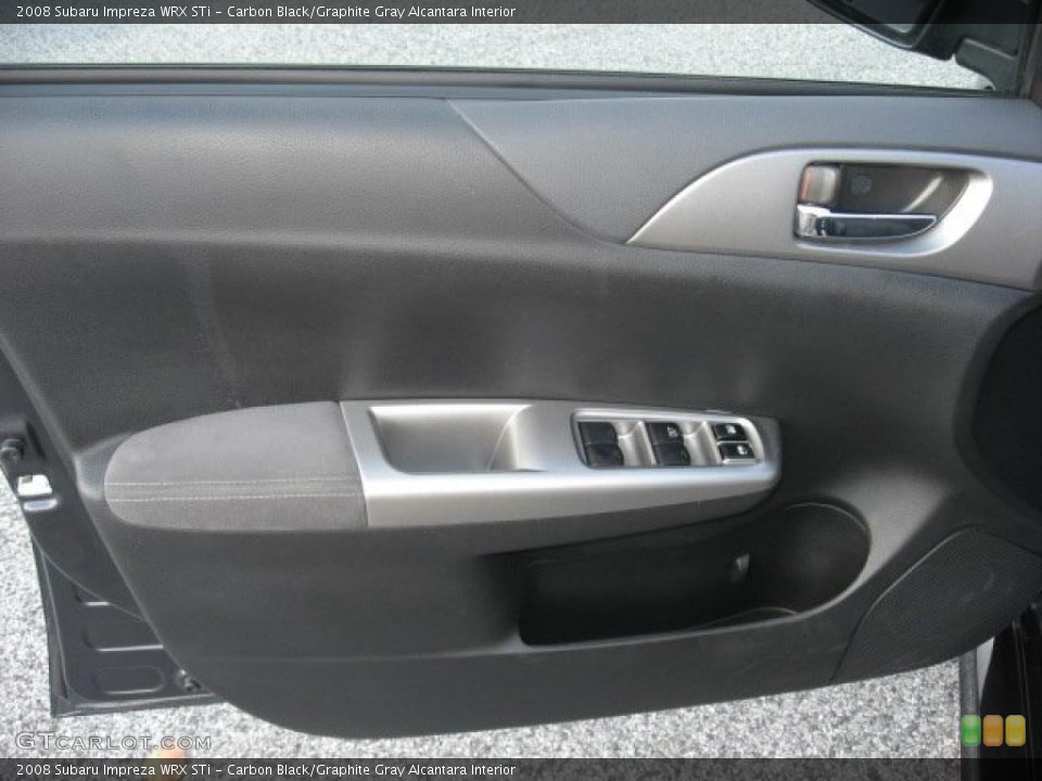 Carbon Black/Graphite Gray Alcantara Interior Door Panel for the 2008 Subaru Impreza WRX STi #39024215