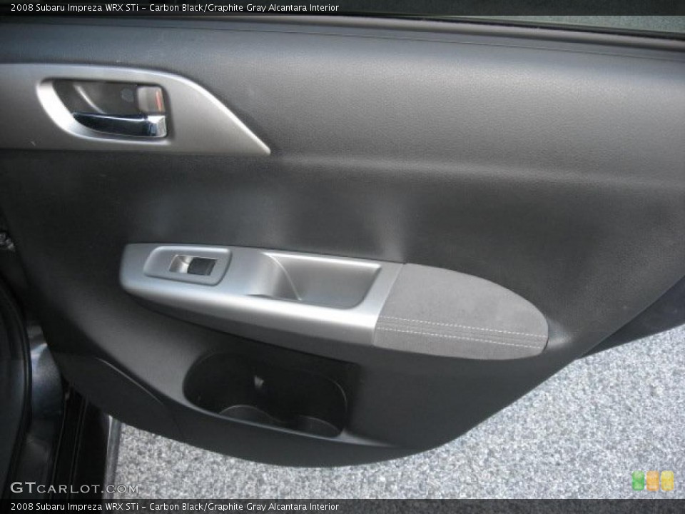Carbon Black/Graphite Gray Alcantara Interior Door Panel for the 2008 Subaru Impreza WRX STi #39024247
