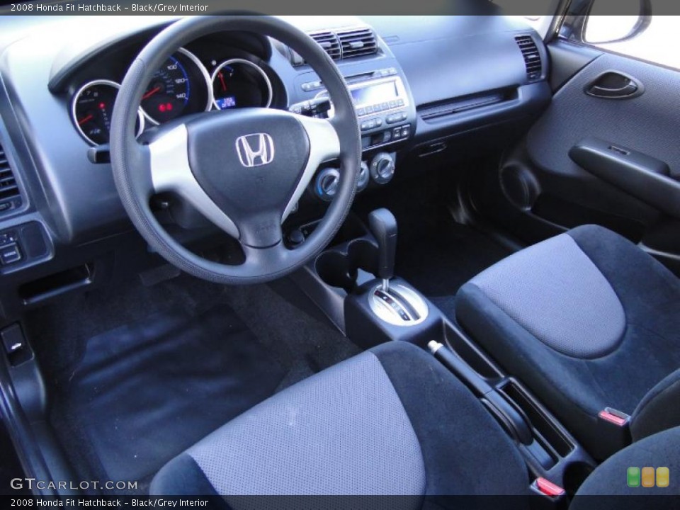 Black/Grey Interior Prime Interior for the 2008 Honda Fit Hatchback #39024751