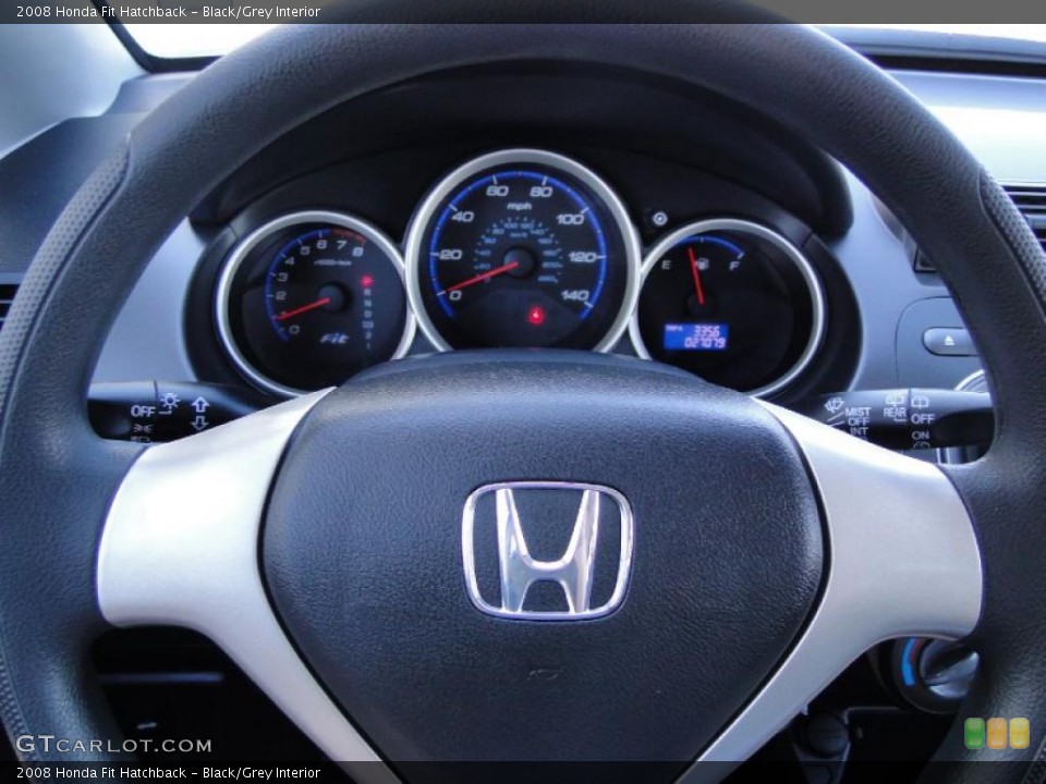 Black/Grey Interior Steering Wheel for the 2008 Honda Fit Hatchback #39024823