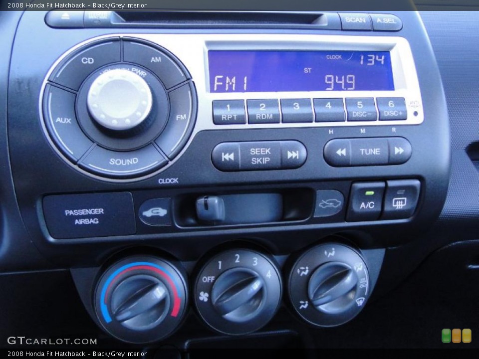 Black/Grey Interior Controls for the 2008 Honda Fit Hatchback #39024899