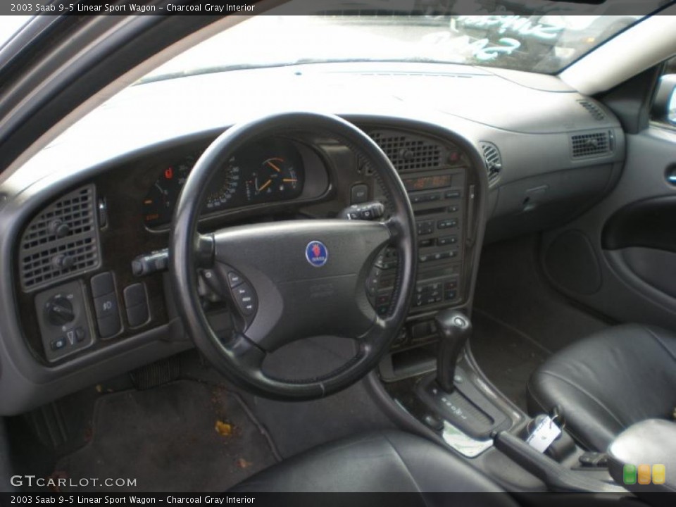 Charcoal Gray 2003 Saab 9-5 Interiors