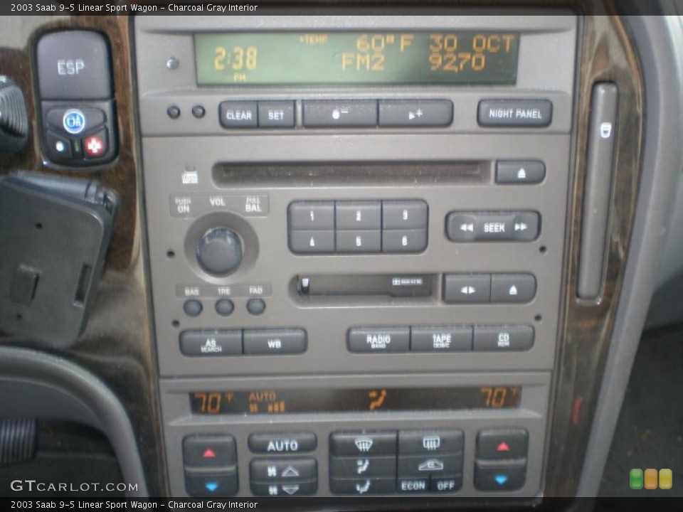 Charcoal Gray Interior Controls for the 2003 Saab 9-5 Linear Sport Wagon #39027155