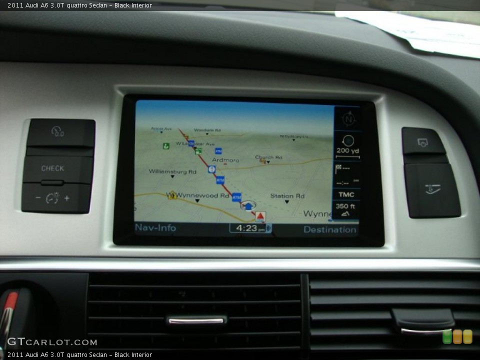 Black Interior Navigation for the 2011 Audi A6 3.0T quattro Sedan #39028235