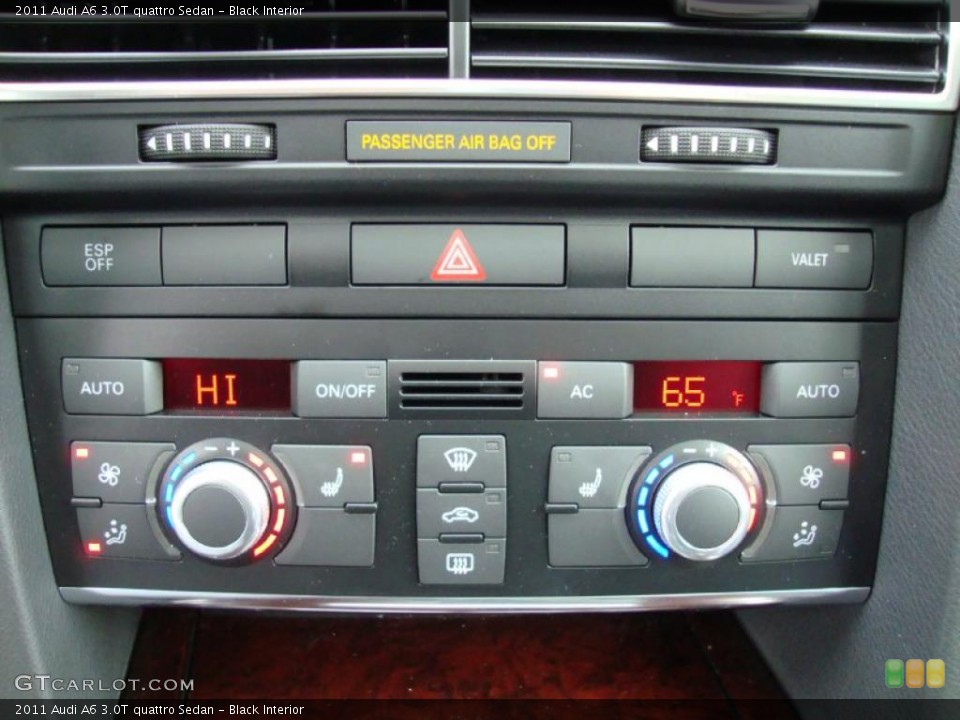 Black Interior Controls for the 2011 Audi A6 3.0T quattro Sedan #39028255