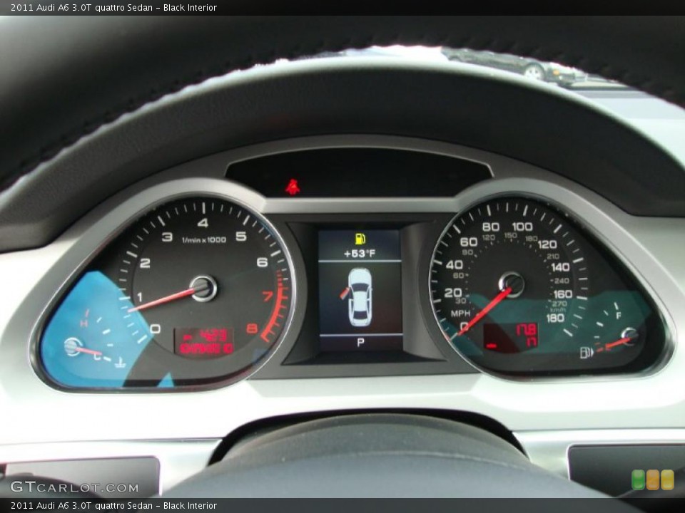 Black Interior Gauges for the 2011 Audi A6 3.0T quattro Sedan #39028315