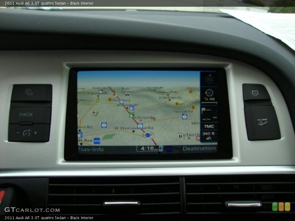 Black Interior Navigation for the 2011 Audi A6 3.0T quattro Sedan #39029650