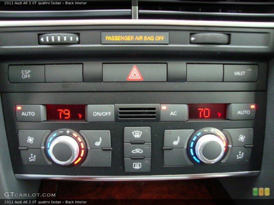 Black Interior Controls for the 2011 Audi A6 3.0T quattro Sedan #39029667