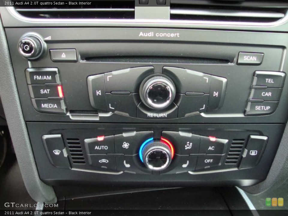 Black Interior Controls for the 2011 Audi A4 2.0T quattro Sedan #39030315