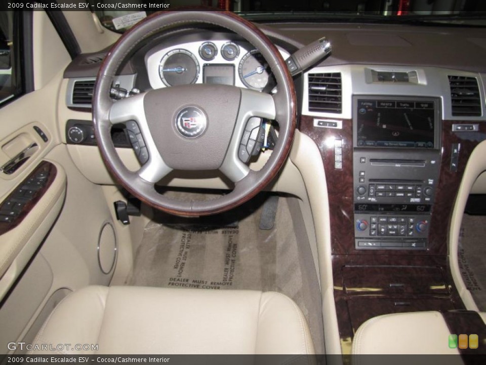 Cocoa/Cashmere Interior Steering Wheel for the 2009 Cadillac Escalade ESV #39030863