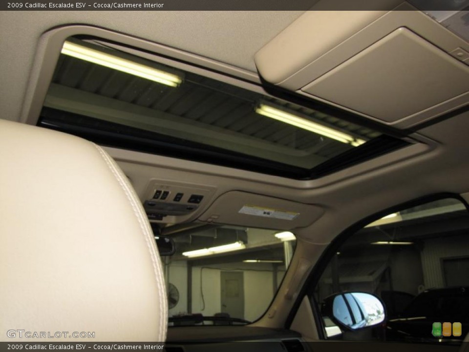 Cocoa/Cashmere Interior Sunroof for the 2009 Cadillac Escalade ESV #39030907