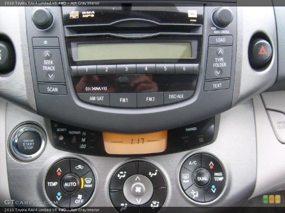 Ash Gray Interior Controls for the 2010 Toyota RAV4 Limited V6 4WD #39031055
