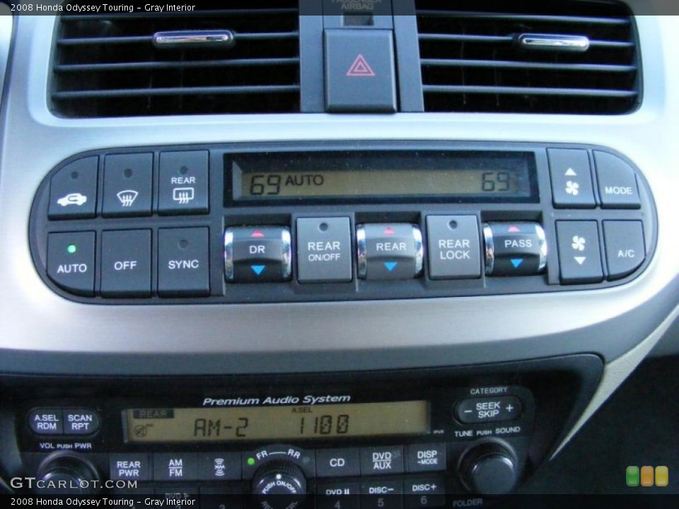 Gray Interior Controls for the 2008 Honda Odyssey Touring #39031455