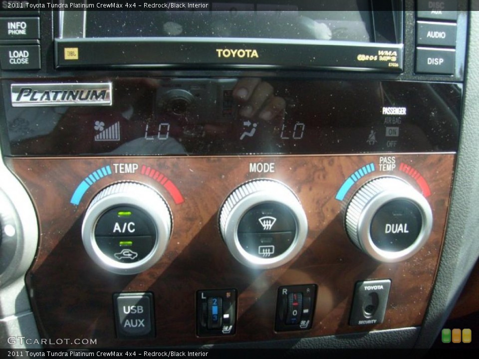 Redrock/Black Interior Controls for the 2011 Toyota Tundra Platinum CrewMax 4x4 #39031583
