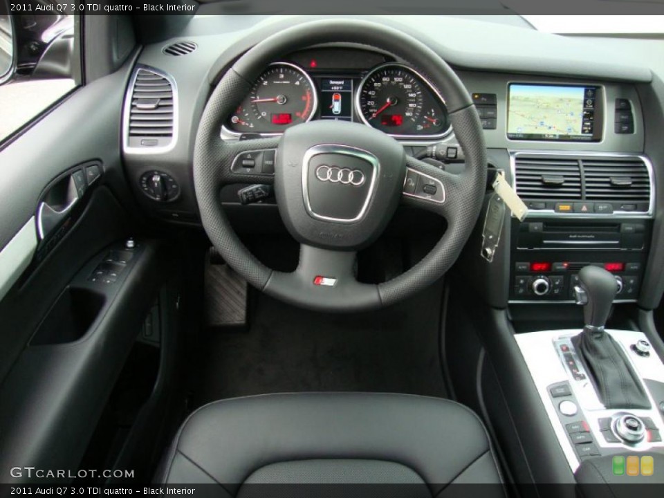 Black Interior Steering Wheel for the 2011 Audi Q7 3.0 TDI quattro #39031815