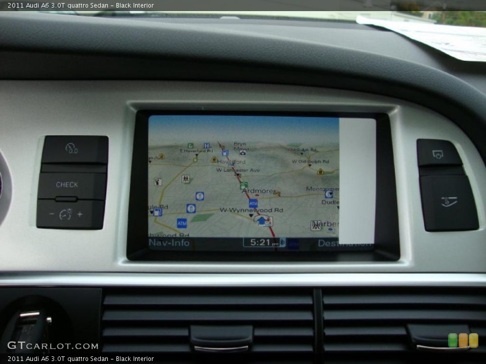 Black Interior Navigation for the 2011 Audi A6 3.0T quattro Sedan #39032450