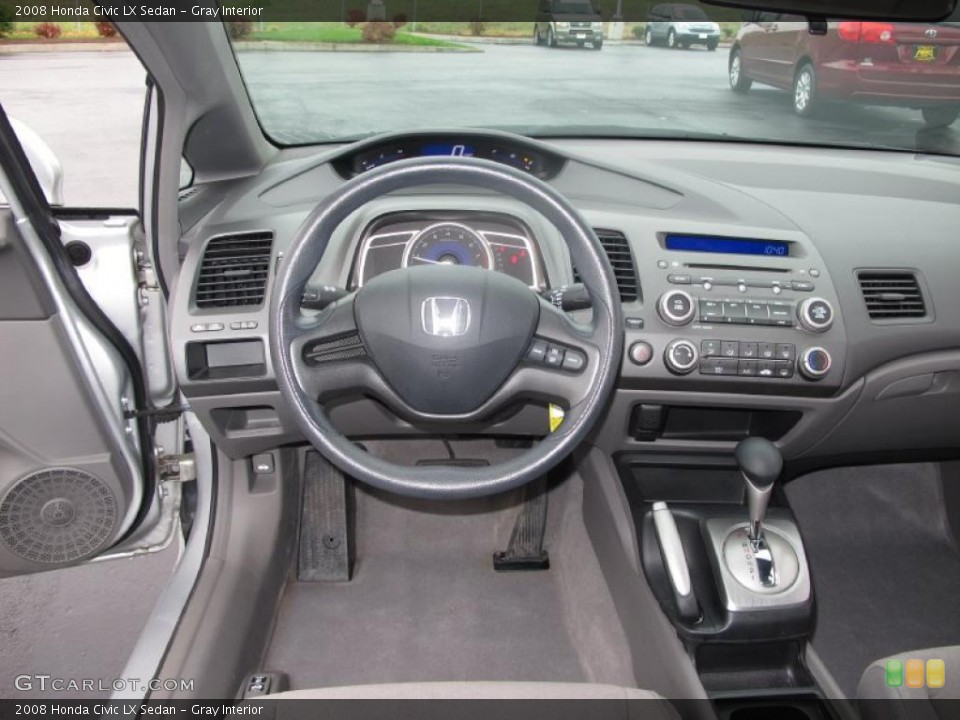 Gray Interior Dashboard for the 2008 Honda Civic LX Sedan #39032951