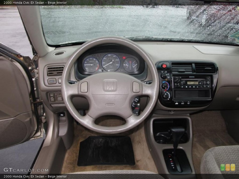 Beige Interior Dashboard for the 2000 Honda Civic EX Sedan #39033357