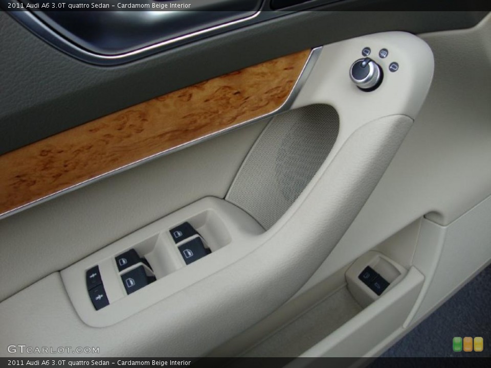 Cardamom Beige Interior Controls for the 2011 Audi A6 3.0T quattro Sedan #39034578