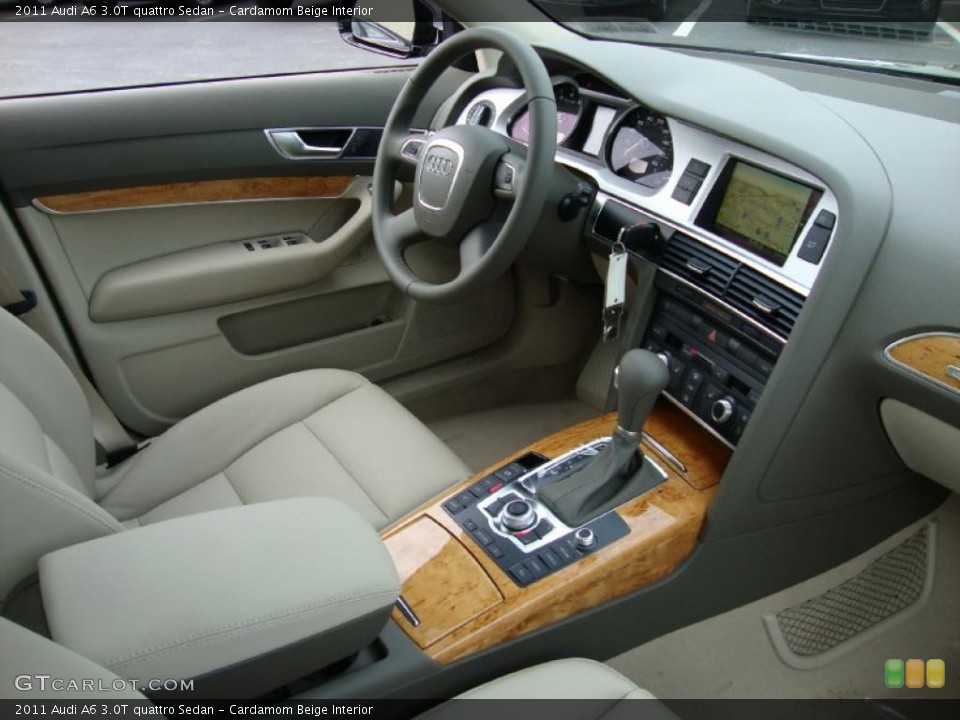 Cardamom Beige Interior Dashboard for the 2011 Audi A6 3.0T quattro Sedan #39034630