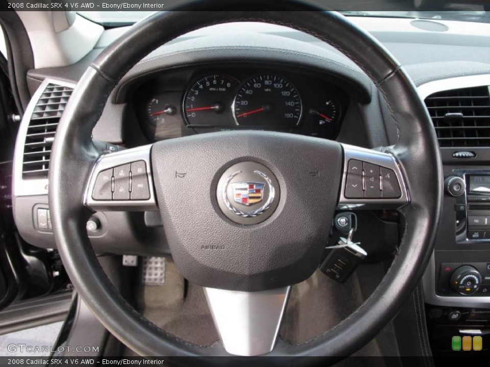 Ebony/Ebony Interior Steering Wheel for the 2008 Cadillac SRX 4 V6 AWD #39034650