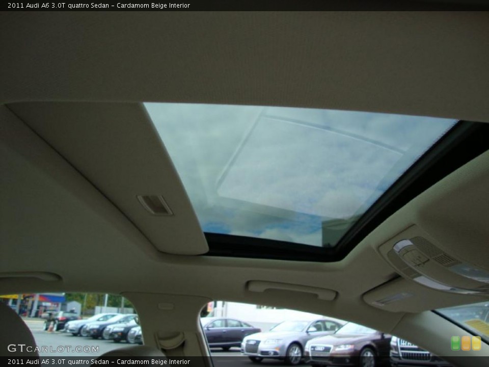 Cardamom Beige Interior Sunroof for the 2011 Audi A6 3.0T quattro Sedan #39034658