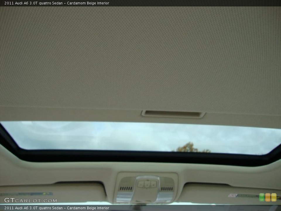 Cardamom Beige Interior Sunroof for the 2011 Audi A6 3.0T quattro Sedan #39034734