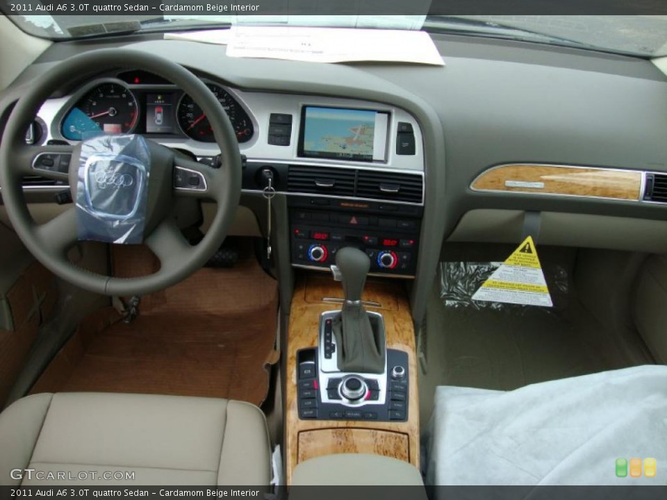 Cardamom Beige Interior Dashboard for the 2011 Audi A6 3.0T quattro Sedan #39035215