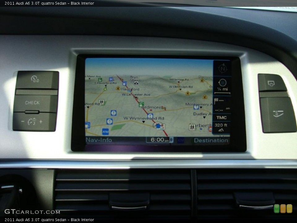 Black Interior Navigation for the 2011 Audi A6 3.0T quattro Sedan #39035931