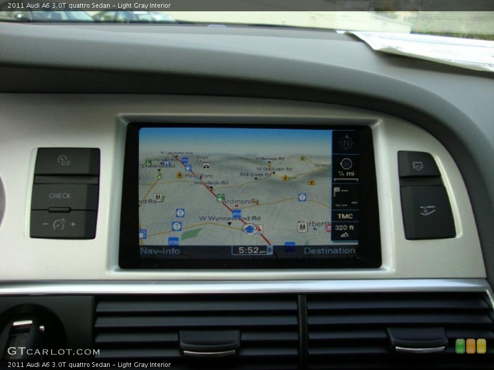 Light Gray Interior Navigation for the 2011 Audi A6 3.0T quattro Sedan #39036575