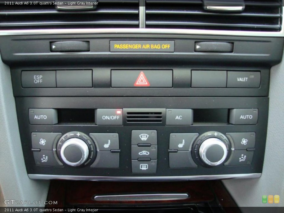 Light Gray Interior Controls for the 2011 Audi A6 3.0T quattro Sedan #39036595