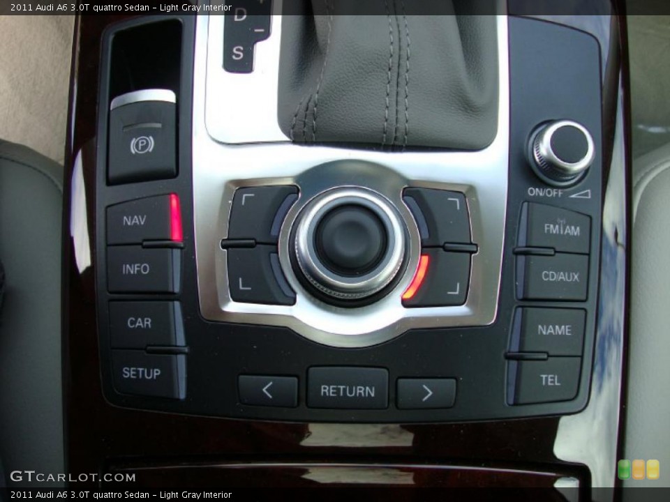 Light Gray Interior Controls for the 2011 Audi A6 3.0T quattro Sedan #39036623