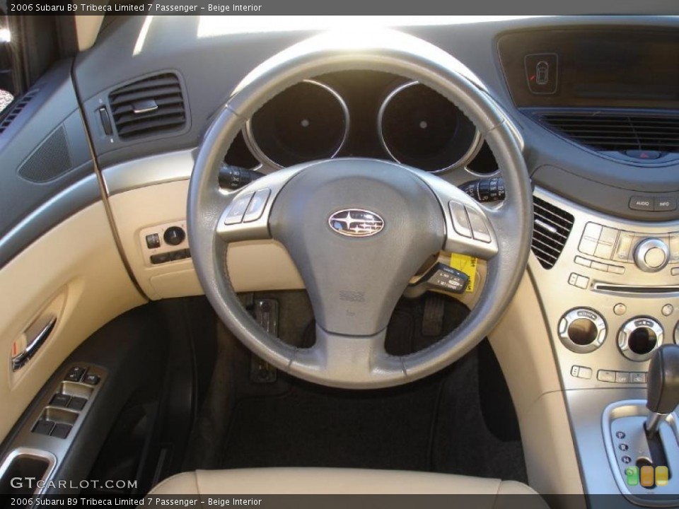 Beige Interior Steering Wheel for the 2006 Subaru B9 Tribeca Limited 7 Passenger #39037435