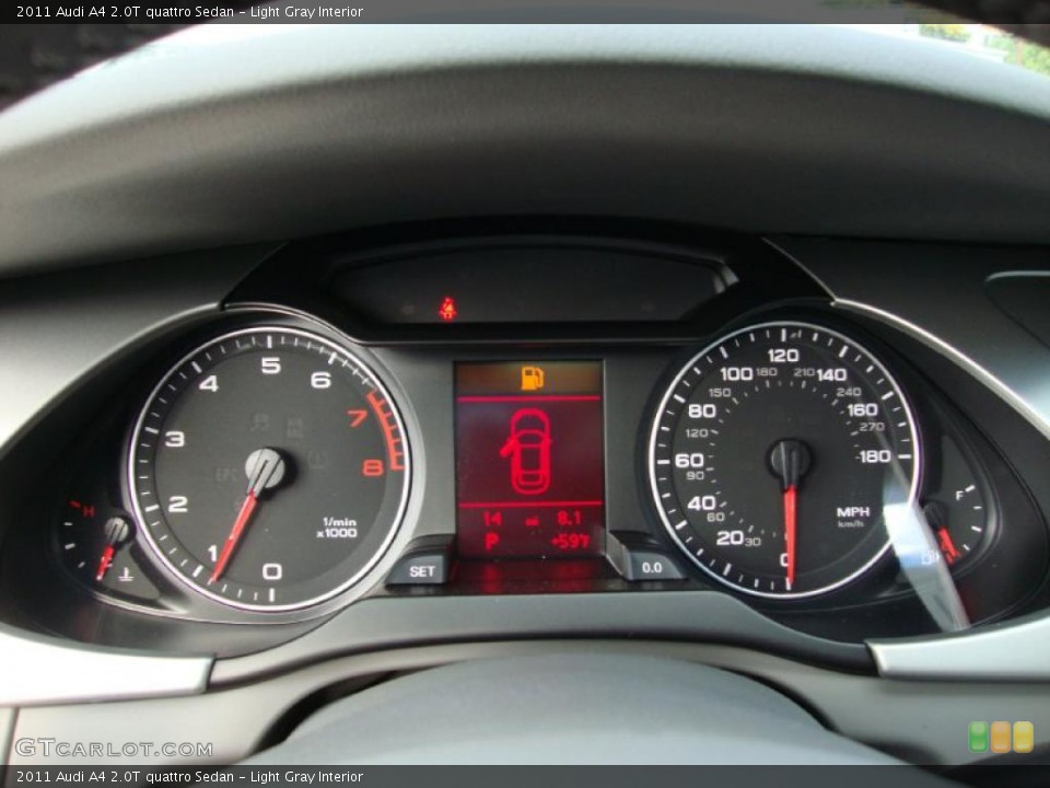 Light Gray Interior Gauges for the 2011 Audi A4 2.0T quattro Sedan #39037959