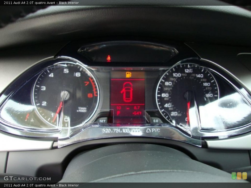 Black Interior Gauges for the 2011 Audi A4 2.0T quattro Avant #39038531